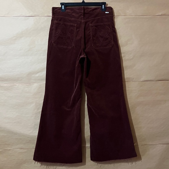 Mother | The Patch Pocket Roller Skimp Wide Leg Corduroy Rum Russian Size 31 - Picture 9 of 14